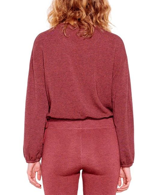 Sundry Red Sidetie Sweatshirt
