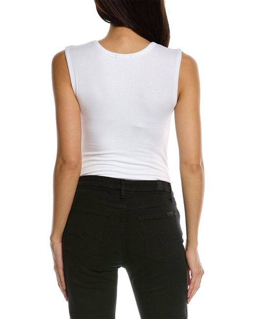 ATM White Rib Bodysuit
