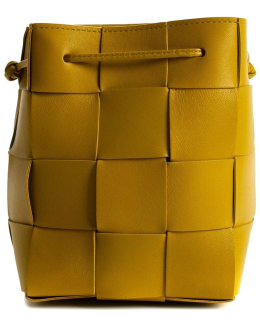 Bottega Veneta Multicolor Intrecciato Leather Cassette Bucket Bag (Authentic Pre- Owned)