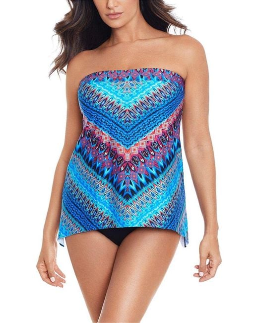Miraclesuit Blue Casablanca Bandini Tankini Top