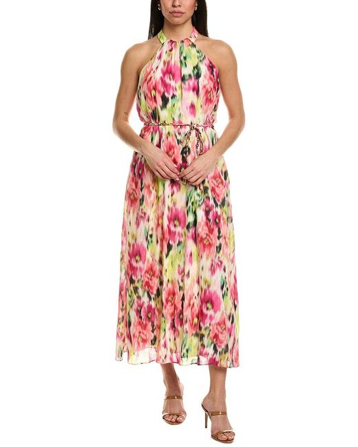 Julia Jordan Red Crushed Clementine Maxi Dress