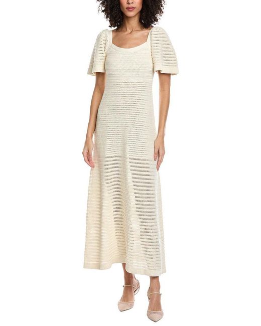 Ba&sh Natural Robe Brinna Maxi Dress