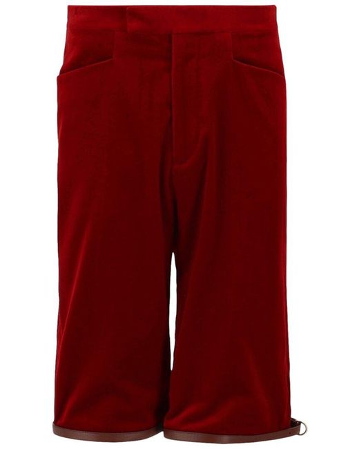 Gucci Red Stretch Velvet Short for men