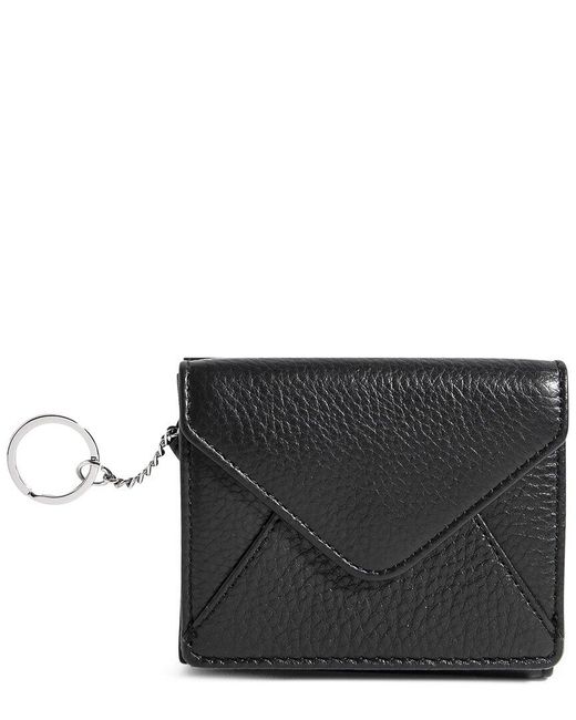 Aimee Kestenberg Black Zip It Up Leather Trifold Wallet
