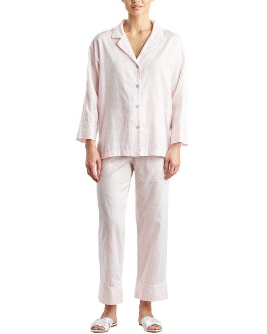 Natori White Infinity Notch Pj