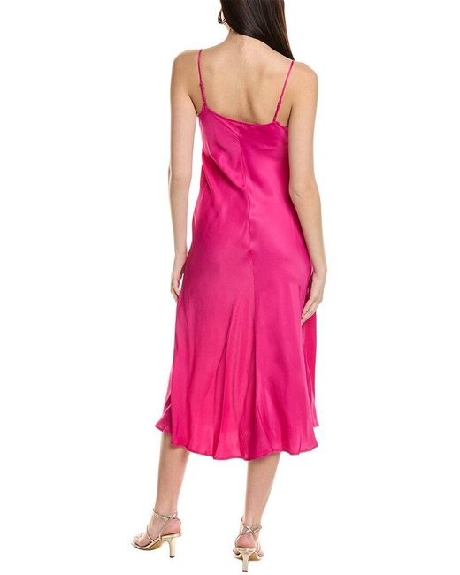 Farm Rio Pink Slip Midi Dress