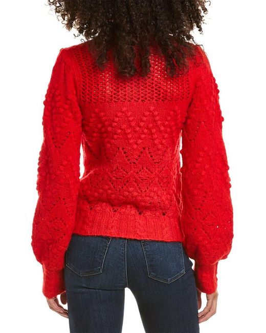Nicholas Red Svana Wool & Alpaca-blend Sweater