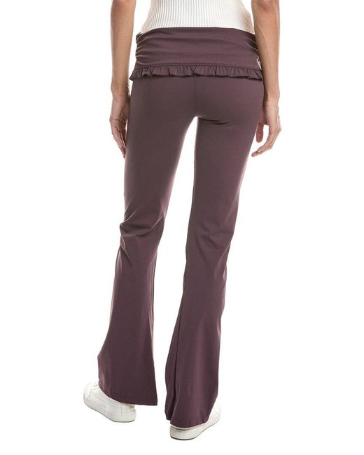 GUIZIO Purple Fleur Ruffle Pant