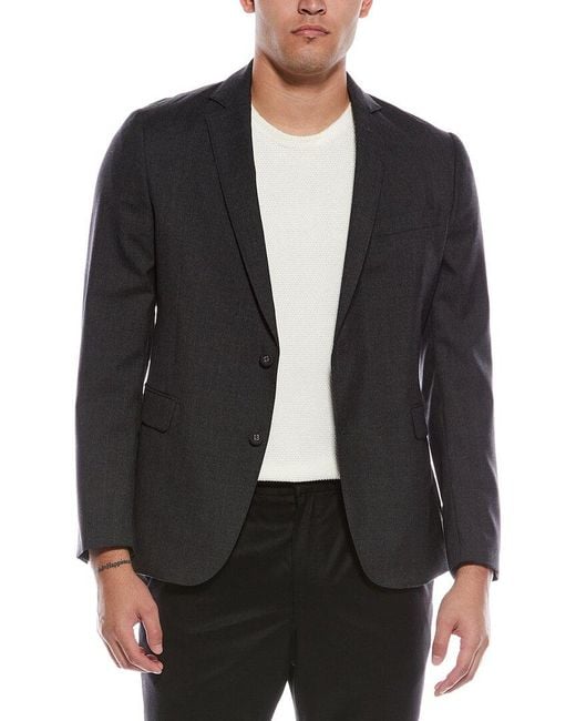 Officine Generale Black Fresco Wool Jacket for men