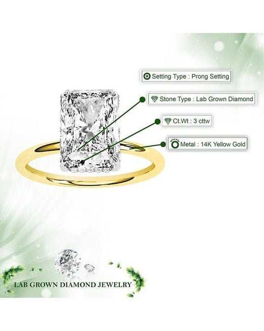 Amairah White 14K 3.00 Ct. Tw. Lab-Grown Diamond Engagement Ring