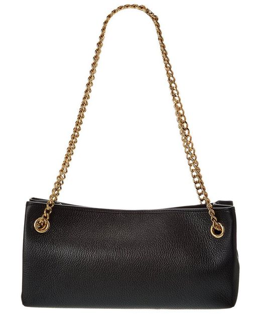 Céline Black Newspaper Medium Leather Shoulder Bag