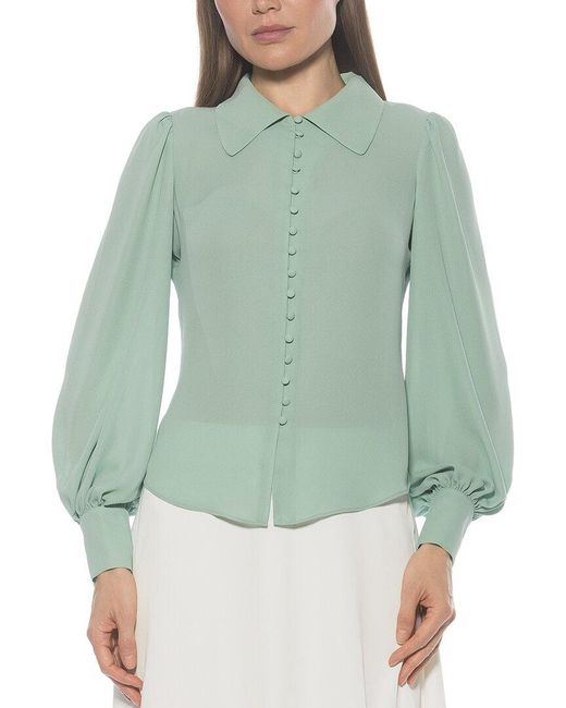 Alexia Admor Green Rah Blouse