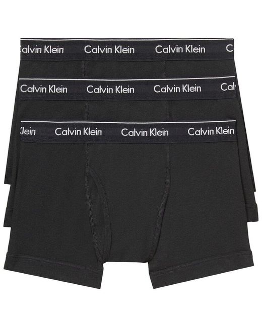 Calvin Klein Black Set Of 3 Classic Trunk for men