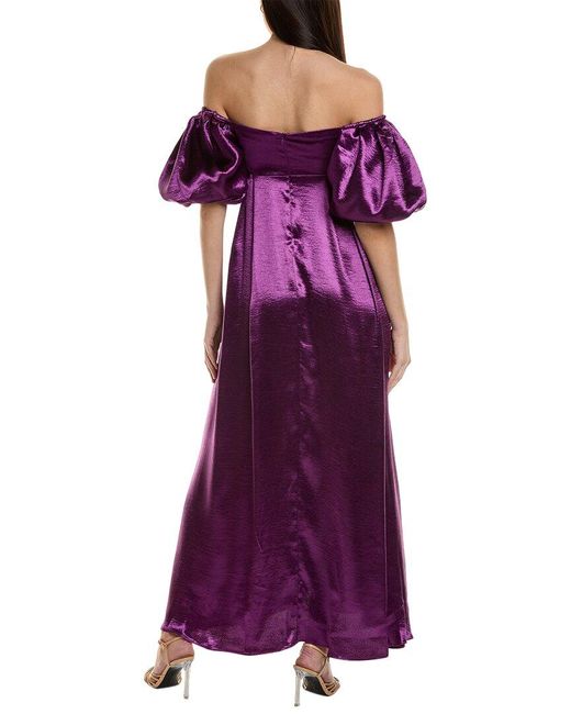 Caroline Constas Purple Enya Gown
