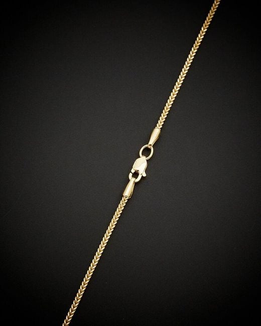 Italian Gold Black 14k Franco Link Necklace