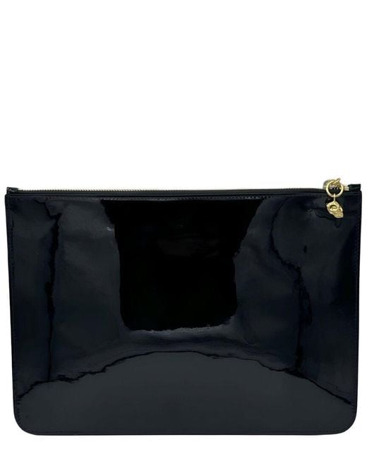 Alexander McQueen Black Patent Leather Pouch
