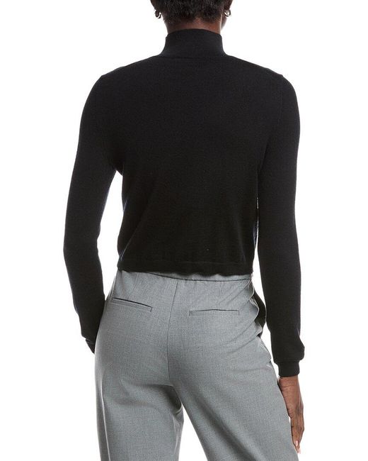 Kenneth Cole Black Cropped Wool Sweater