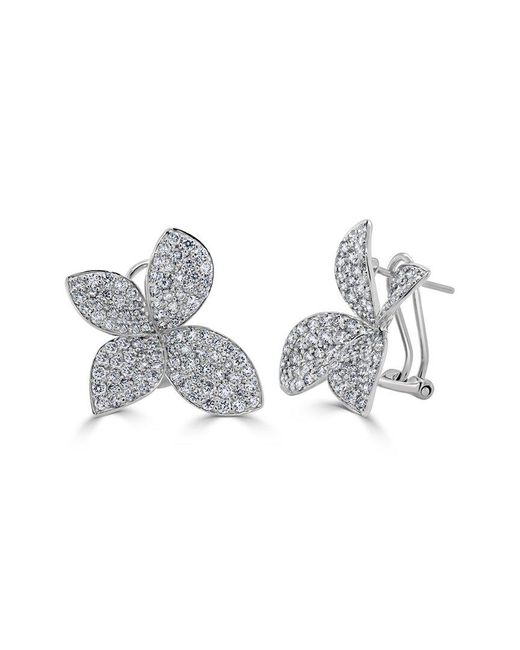 Sabrina Designs Metallic 14K 2.39 Ct. Tw. Diamond Flower Earrings
