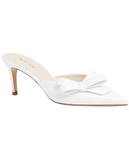 Prota Fiori White Ortensia Apple Leather Mule