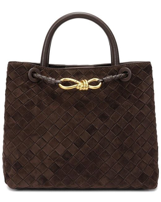 Tiffany & Fred Paris Brown Hand-Woven Suede Bag