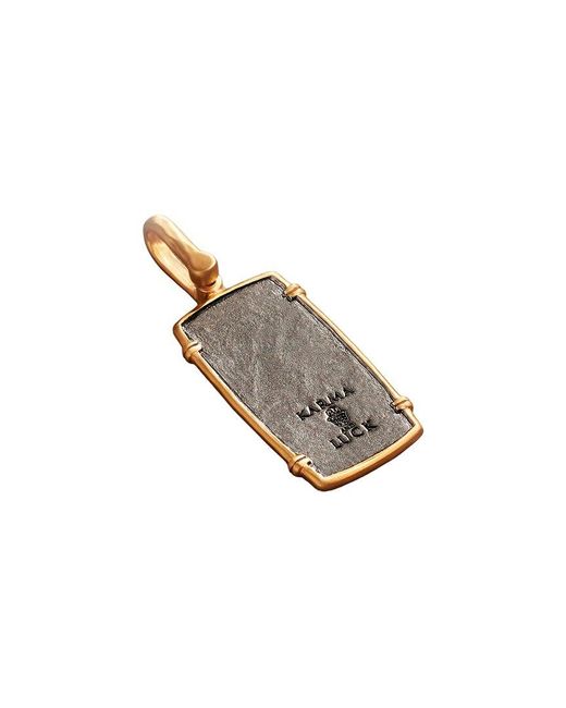 Karma and Luck Metallic Plated Pendant Charm