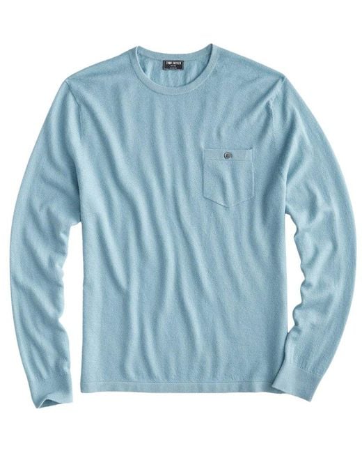 Todd Snyder Blue Cashmere Sweater for men
