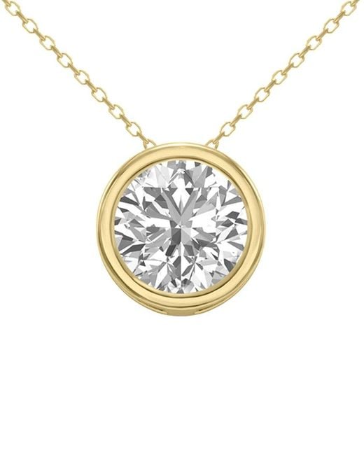 Lab Grown Diamonds Metallic 14k 2.00 Ct. Tw. Lab Grown Diamond Necklace