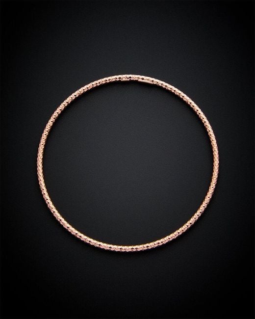 Italian Gold Black 14k Italian Rose Gold Bangle Bracelet