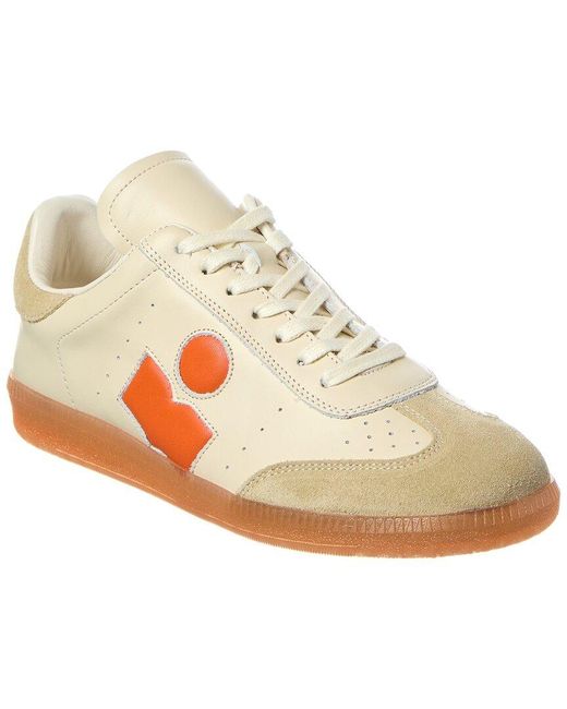 Isabel Marant White Bryce Leather & Suede Sneaker
