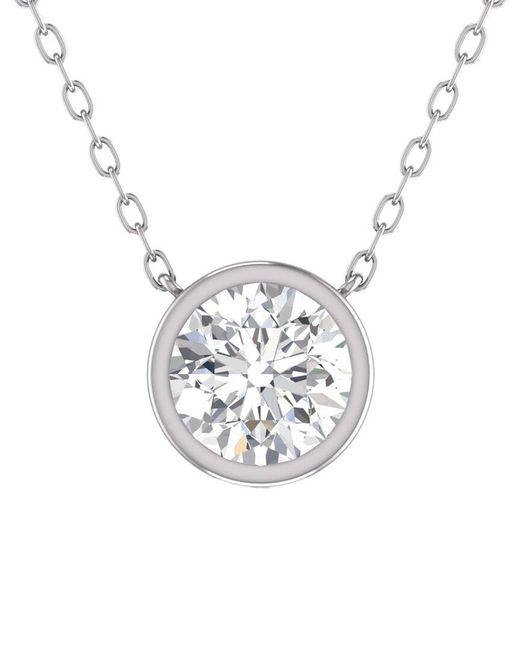Lab Grown Diamonds White 14k 1.00 Ct. Tw. Lab Grown Diamond Necklace