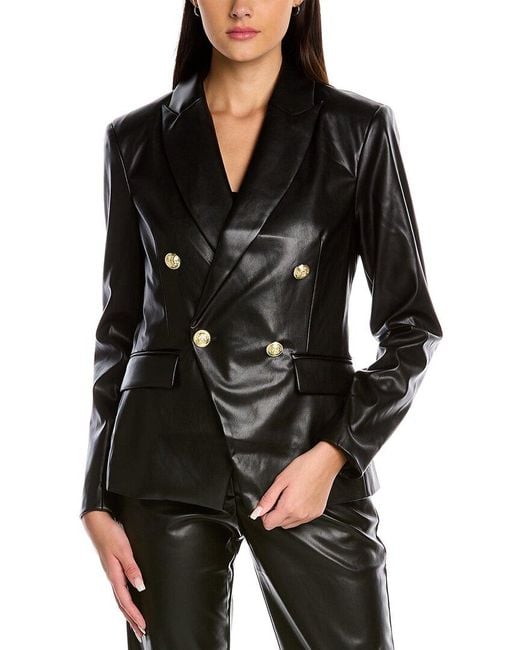 Alexia Admor Black Classic Double-breasted Blazer