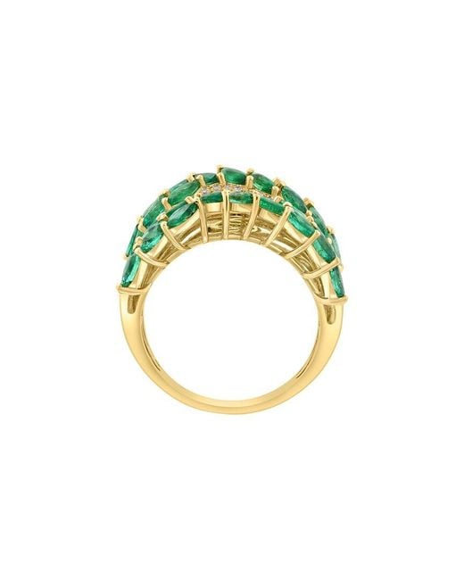 Effy Fine Jewelry Green 14K 3.37 Ct. Tw. Diamond & Emerald Ring