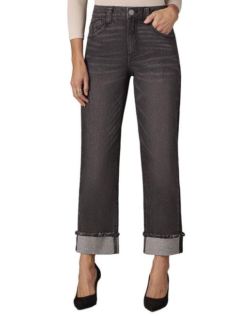 Wit & Wisdom Blue Fray Cuff Boyfriend Jean