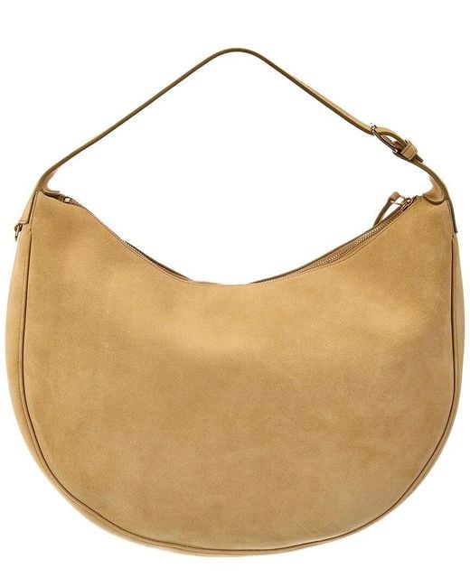 Céline Natural Lulu Large Suede Hobo Bag