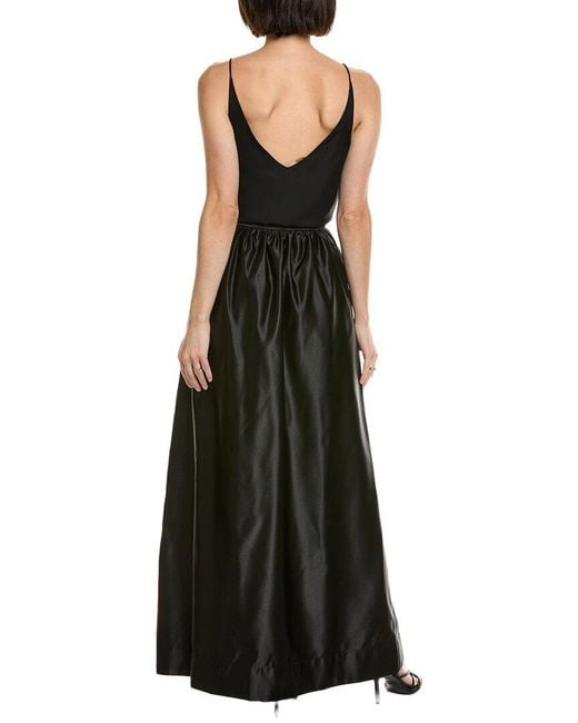 Cynthia Rowley Black Satin Maxi Skirt