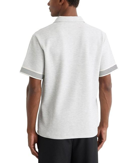Reiss White Bruno Half Zip Tape for men