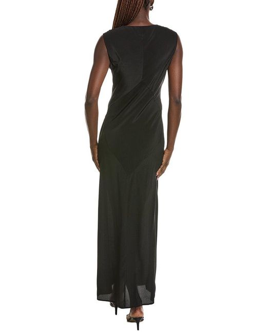 Paris Georgia Black Bettina Silk Maxi Dress