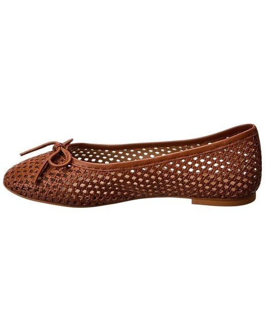 M by Bruno Magli Brown Janina Leather Flat