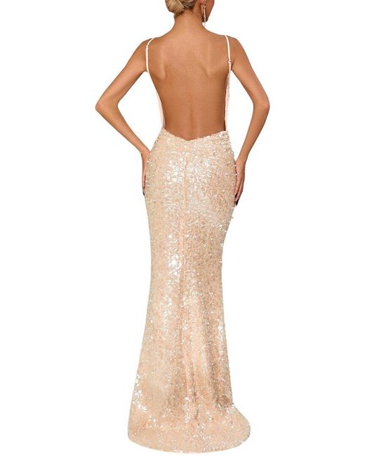 Monique Lagarde Natural Maxi Dress