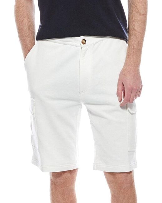 Brunello Cucinelli White Sweatshort for men
