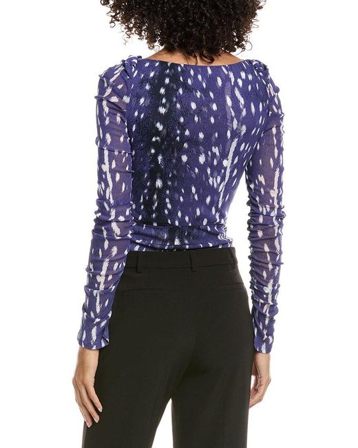 Diane von Furstenberg Blue Ash Bodysuit