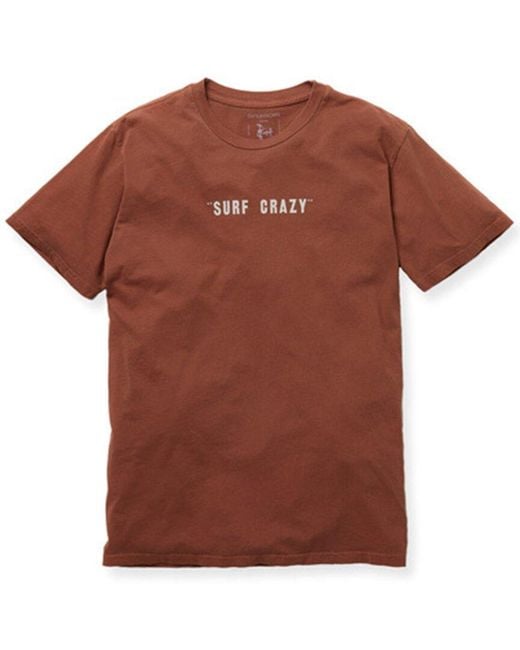 Outerknown Brown Surf Crazy T-shirt for men