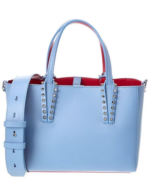 Christian Louboutin Blue Cabata Mini Leather Tote
