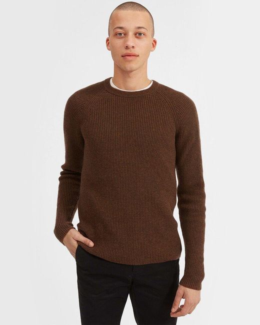 Everlane Brown The Cashmere Rib Raglan Sweater for men