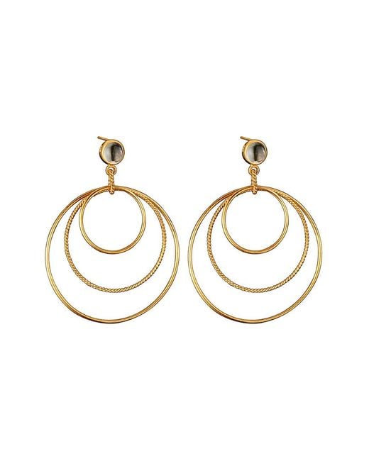 Genevive Jewelry Metallic 14k Over Silver Earrings