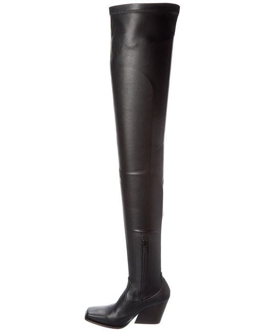 Stella McCartney Black Square Thigh-high Boot