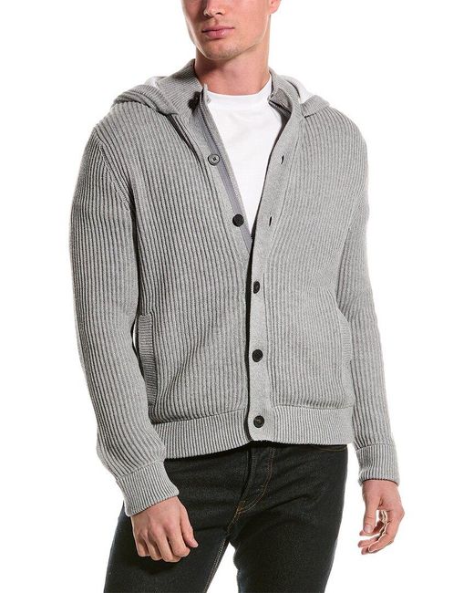 ATM Gray Cashmere-blend Sweater Jacket for men