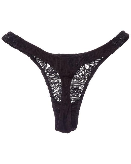 Only Hearts Black Lisbon Lace Thong