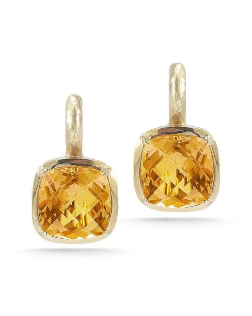 Reiss Metallic 14k 7.00 Ct. Tw. Citrine Earrings