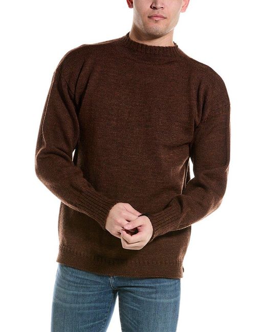 Rag & Bone Brown The Guernsey Wool Mock Neck Sweater for men
